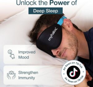 MyHalos 3D blackout sleep mask with zero pressure memory foam for side sleepers