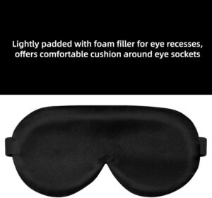 Alaska Bear silk sleep mask with contoured foam padding for pressure-free sleeping